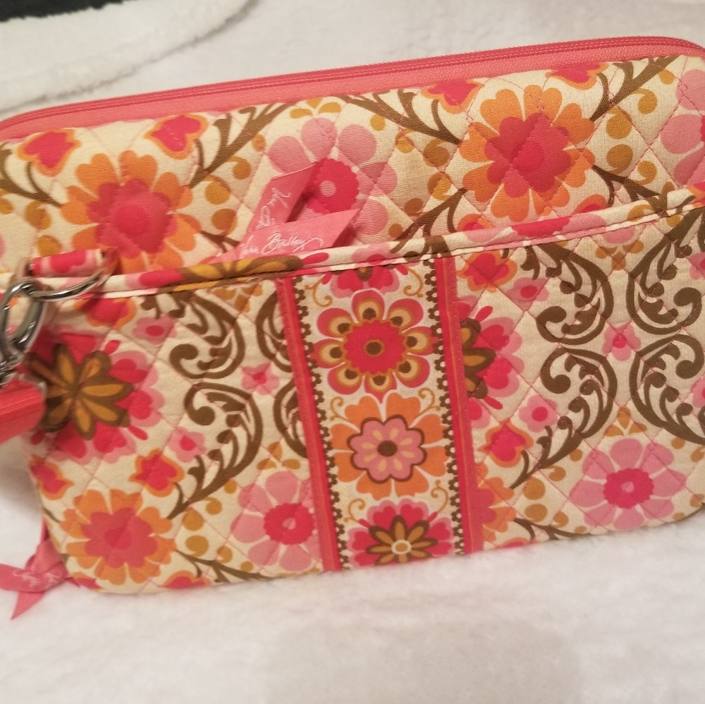 Vera Bradley mini peach laptop bag